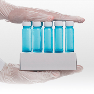 Two hands holding molecular consumables products