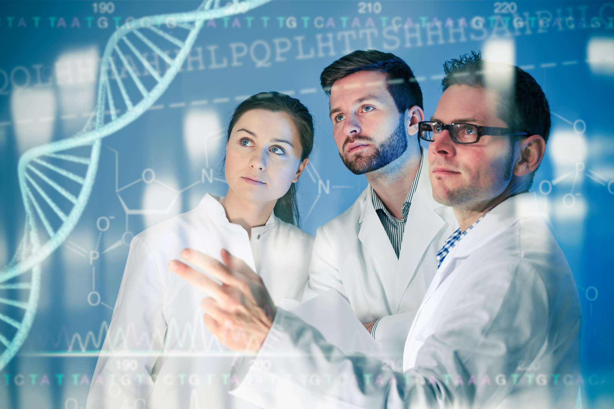 Group of scientists working at a laboratory