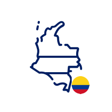 Colombia Icon with flag