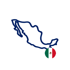 Mexico icon with flag