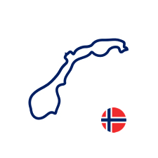 Norway icon with flag