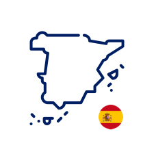 Spain icon with flag